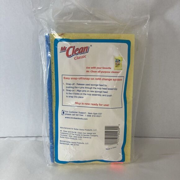 Mr Clean Classic Sponge Mop Replacement Scrubber Refill NEW 2008 Butler Home - Picture 3 of 8